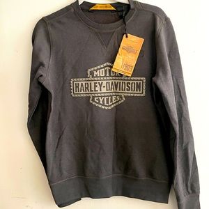 Harley Davidson woman stud embellishment pullover